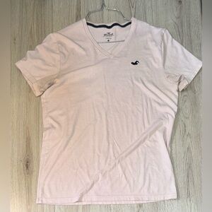 Hollister light Pink Short Sleeve Tee shirt top v neck